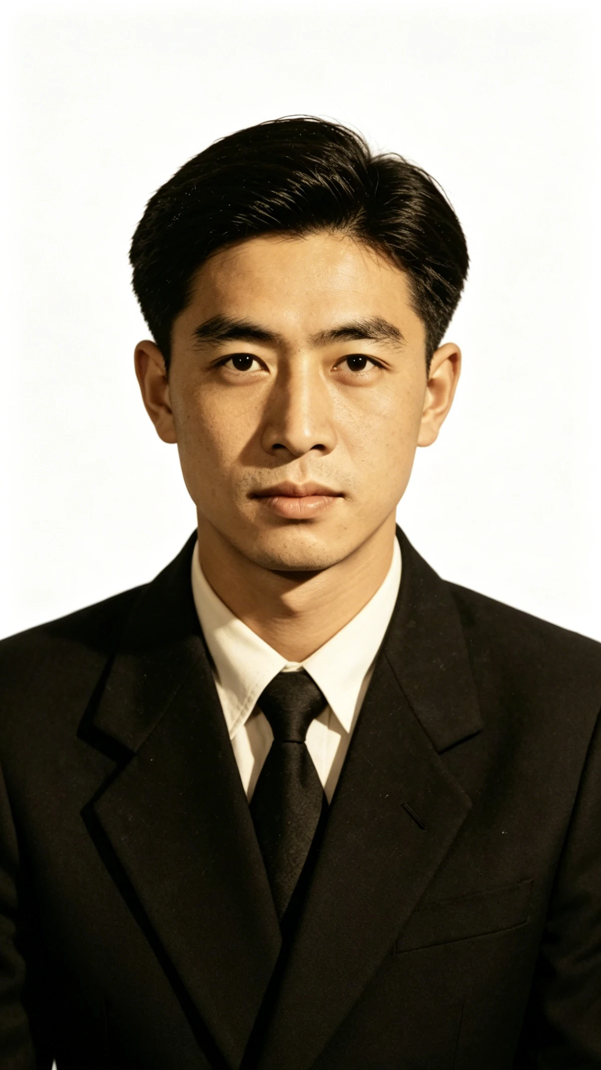 原证件照底色不均需修复