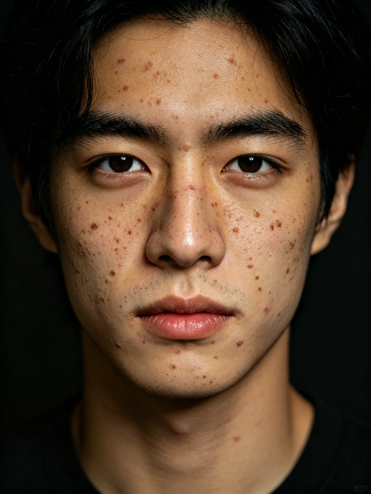 证件照美颜处理前示例图像