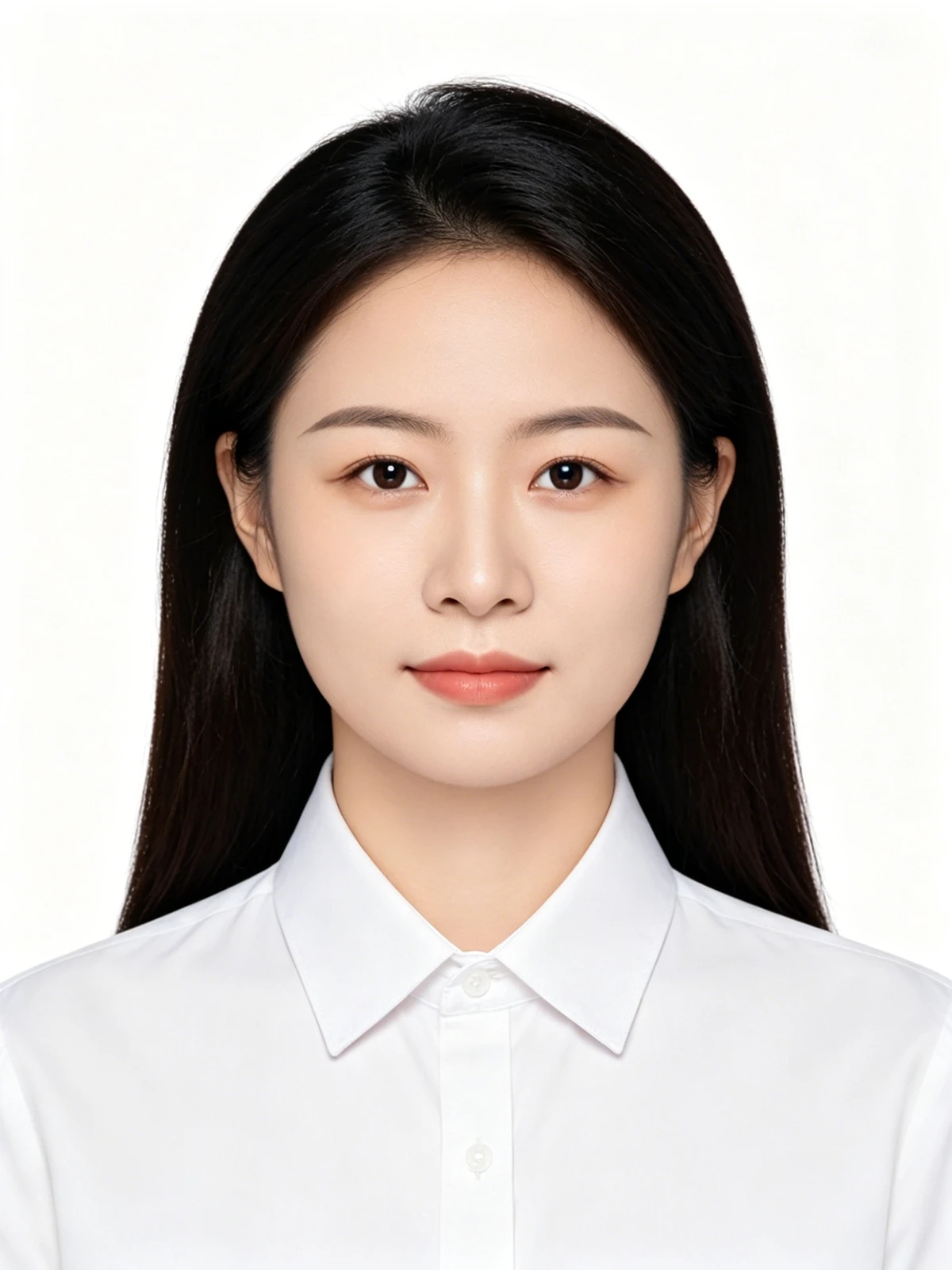 一寸证件照白底转蓝底前示例照片