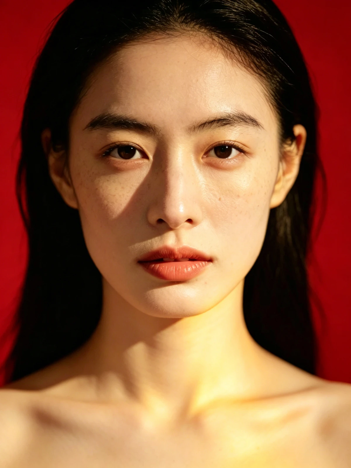 红底证件照美颜功能前示例照片