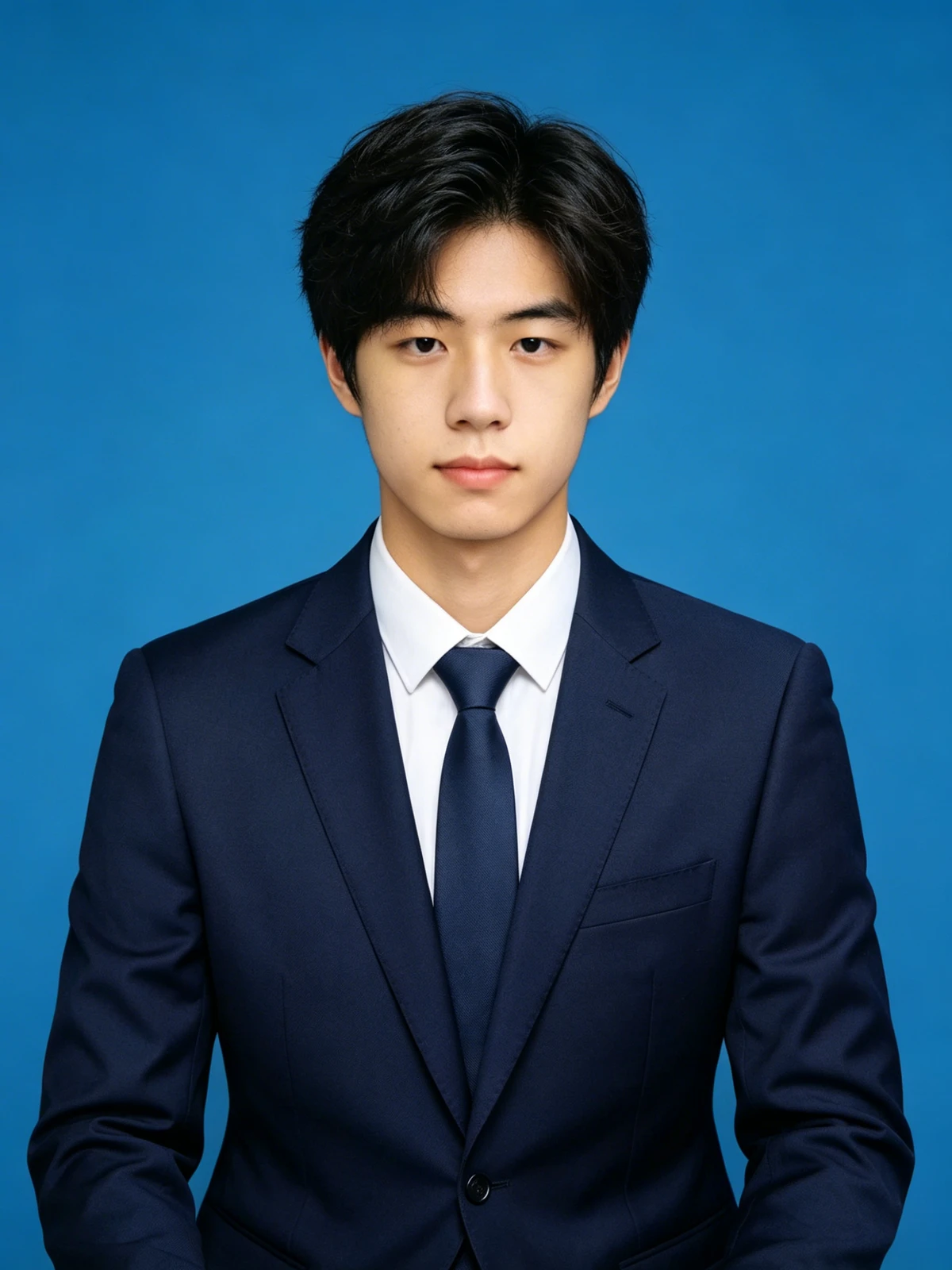 藏青西装证件照生成前示例图片